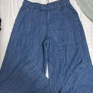 Zara Blue Wide Leg Pants